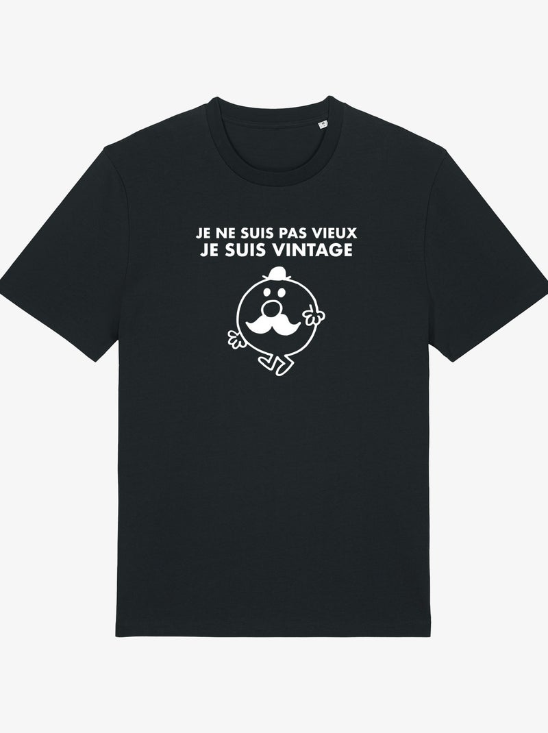 T-shirt Man - JE NE SUIS PAS VIEUX JE SUIS VINTAGE Zwart - Kiabi