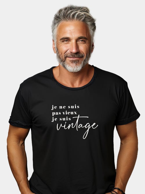 T-shirt Man - JE NE SUIS PAS VIEUX JE SUIS VINTAGE - Kiabi T-shirt Man - JE NE SUIS PAS VIEUX JE SUIS VINTAGE - Kiabi