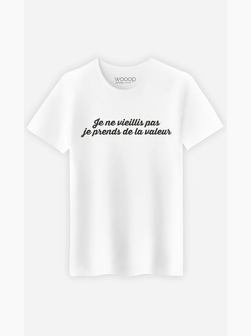 T-shirt Man - JE NE VIEILLIS PAS JE PRENDS DE LA VALEUR 2 - Kiabi T-shirt Man - JE NE VIEILLIS PAS JE PRENDS DE LA VALEUR 2 - Kiabi