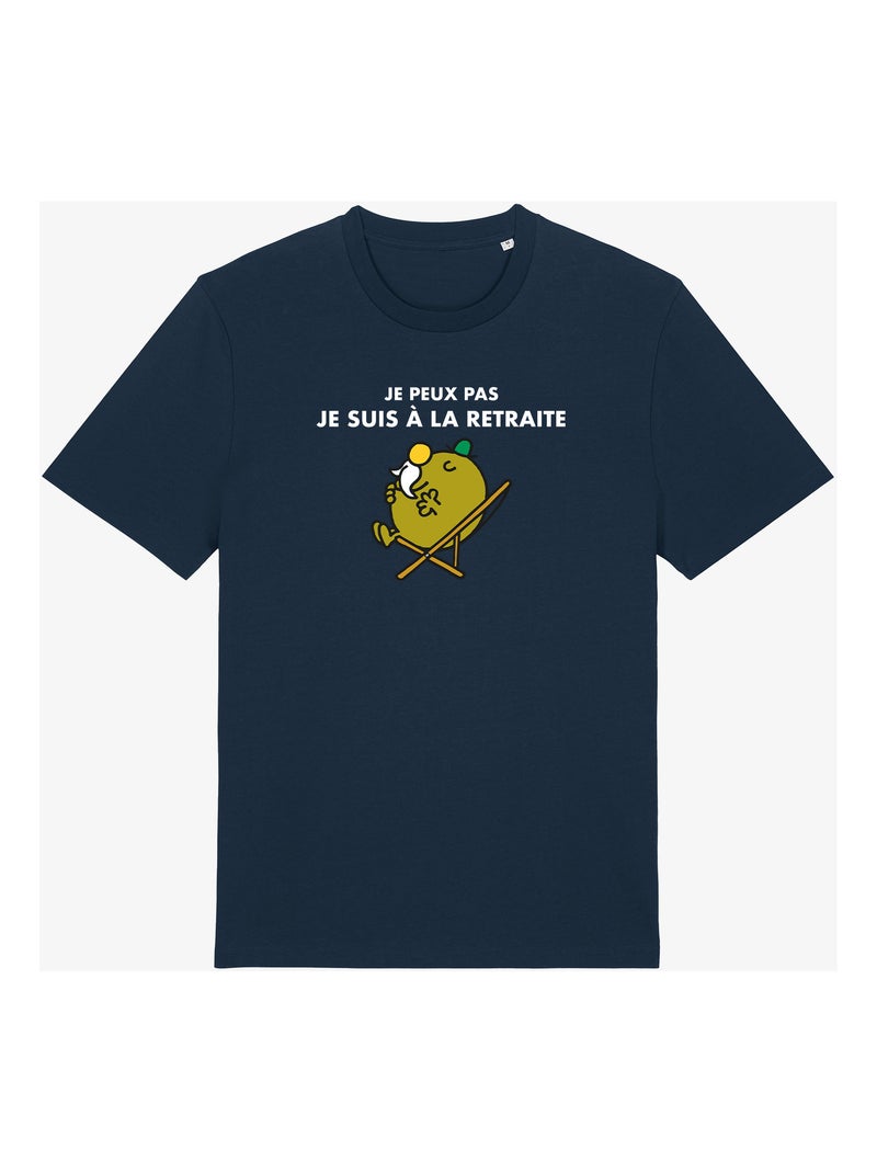 T-shirt Man - JE PEUX PAS JE SUIS A LA RETRAITE Marineblauw - Kiabi