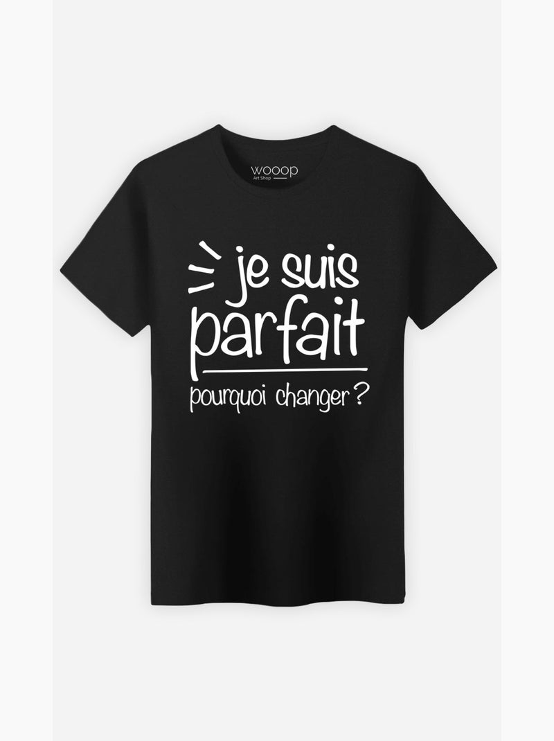 T-shirt Man - JE SUIS PARFAIT Zwart - Kiabi