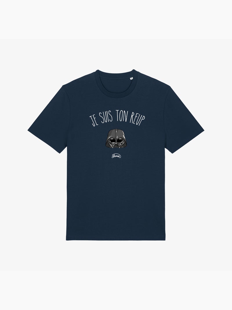 T-shirt Man - JE SUIS TON REUP Marineblauw - Kiabi