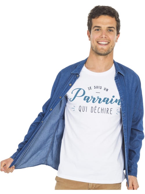 T-shirt Man - JE SUIS UN PARRAIN QUI DÉCHIRE - Kiabi T-shirt Man - JE SUIS UN PARRAIN QUI DÉCHIRE - Kiabi