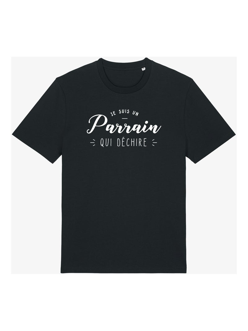 T-shirt Man - JE SUIS UN PARRAIN QUI DÉCHIRE Zwart - Kiabi
