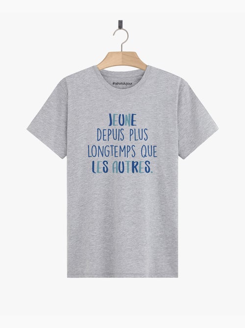 T-shirt Man - JEUNE DEPUIS PLUS LONGTEMPS BLEU - Kiabi T-shirt Man - JEUNE DEPUIS PLUS LONGTEMPS BLEU - Kiabi