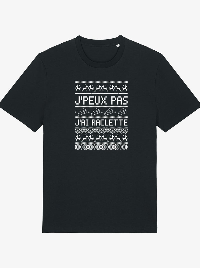 T-shirt Man - J'PEUX PAS J'AI RACLETTE Zwart - Kiabi