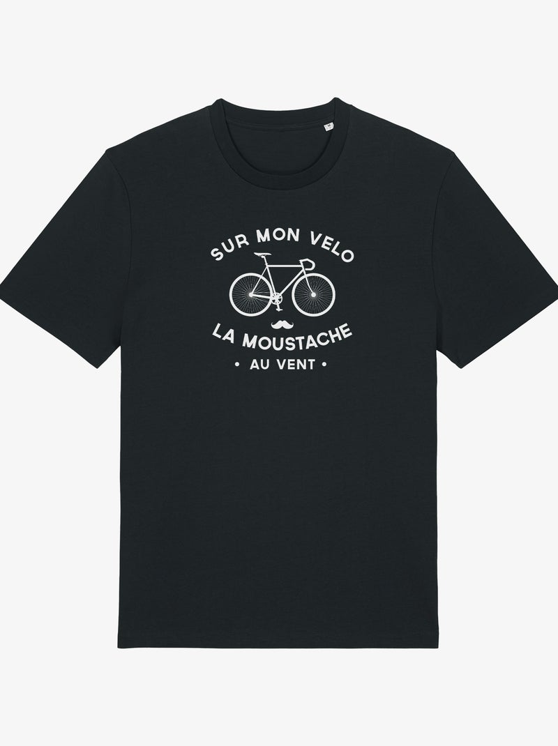 T-shirt Man - LA MOUSTACHE AU VENT Zwart - Kiabi