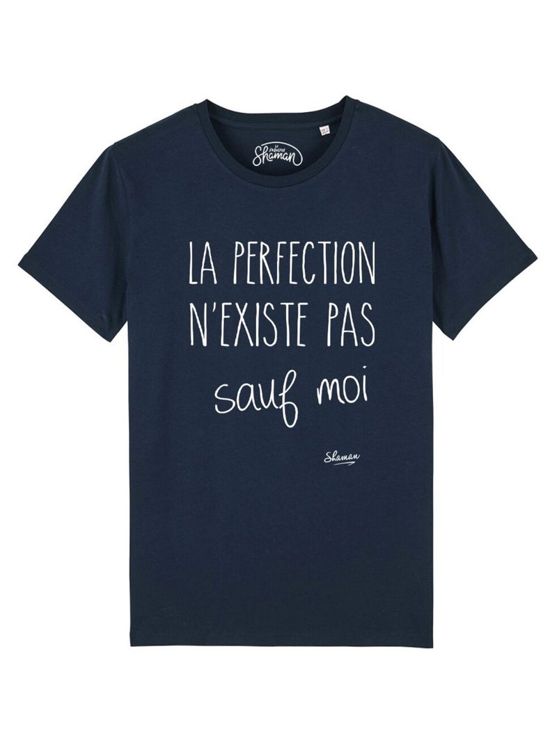 T-shirt Man - LA PERFECTION N'EXISTE PAS SAUF MOI Marineblauw - Kiabi