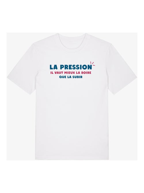 T-shirt Man - LA PRESSION IL VAUT MIEUX LA BOIRE QUE LA SUBIR - Kiabi T-shirt Man - LA PRESSION IL VAUT MIEUX LA BOIRE QUE LA SUBIR - Kiabi