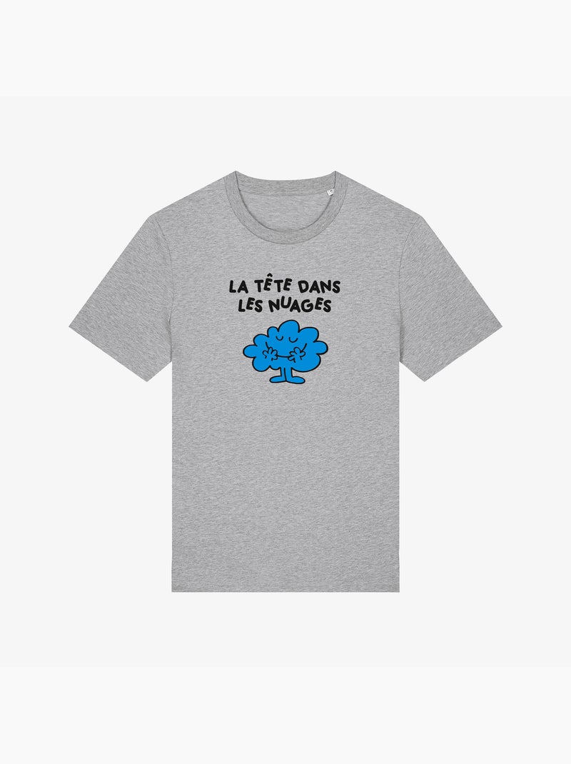 T-shirt Man - LA TETE DANS LES NUAGES 2 Gemêleerd grijs - Kiabi