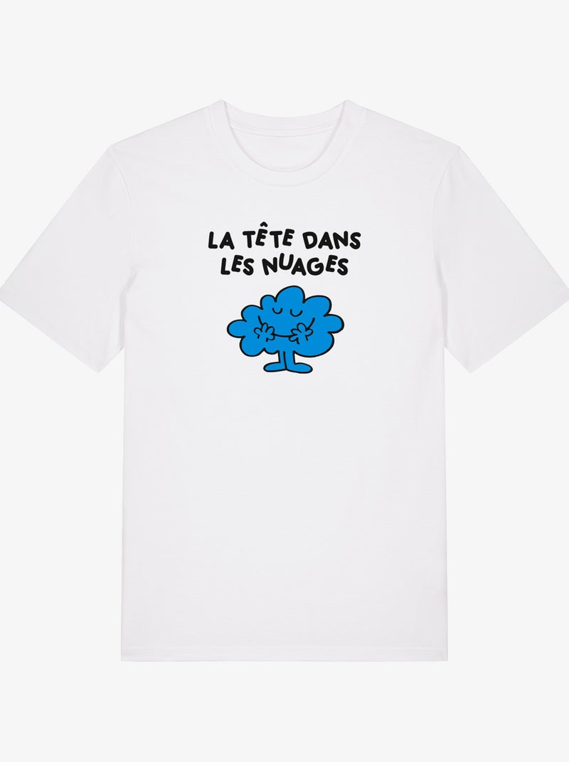 T-shirt Man - LA TETE DANS LES NUAGES 2 Wit - Kiabi