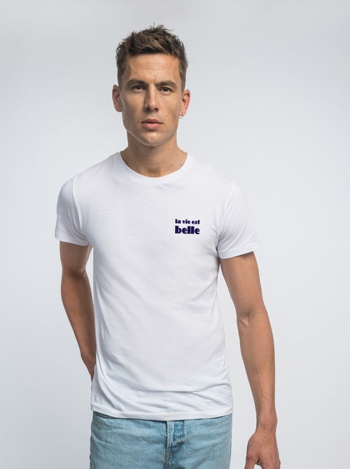 T-shirt Man - LA VIE EST BELLE CŒUR - Kiabi T-shirt Man - LA VIE EST BELLE CŒUR - Kiabi