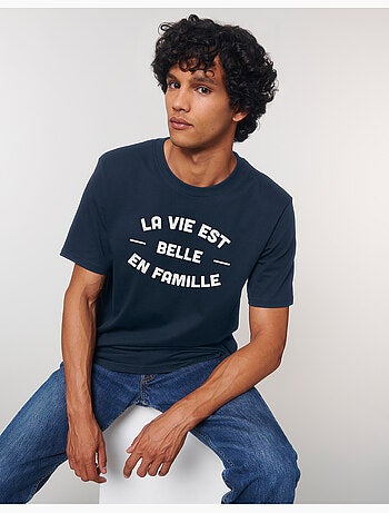 T-shirt man - la vie est belle en famille 2 face