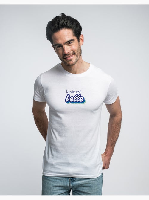 T-shirt Man - LA VIE EST BELLE VERT - Kiabi T-shirt Man - LA VIE EST BELLE VERT - Kiabi