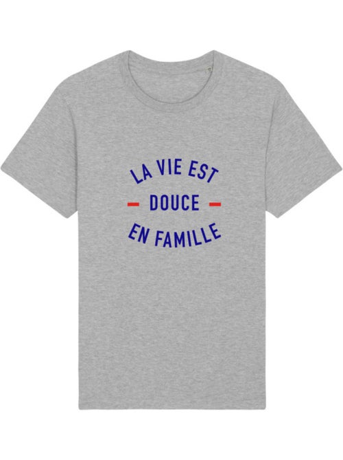 T-shirt Man - LA VIE EST DOUCE EN FAMILLE - Kiabi