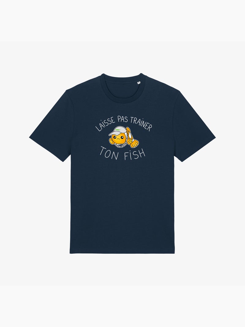 T-shirt Man - LAISSE PAS TRAINER TON FISH Marineblauw - Kiabi
