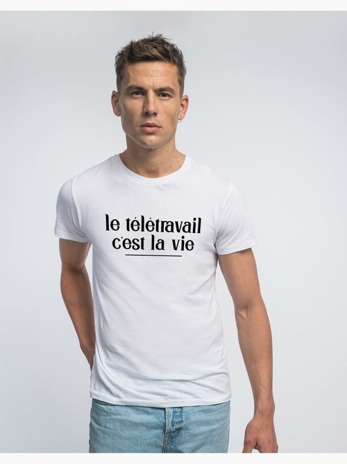 T-shirt Man - LE TÉLÉTRAVAIL C'EST LA VIE - Kiabi T-shirt Man - LE TÉLÉTRAVAIL C'EST LA VIE - Kiabi
