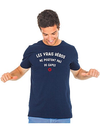 T-shirt Man - LES VRAIS HEROS NE PORTENT PAS DE CAPES
