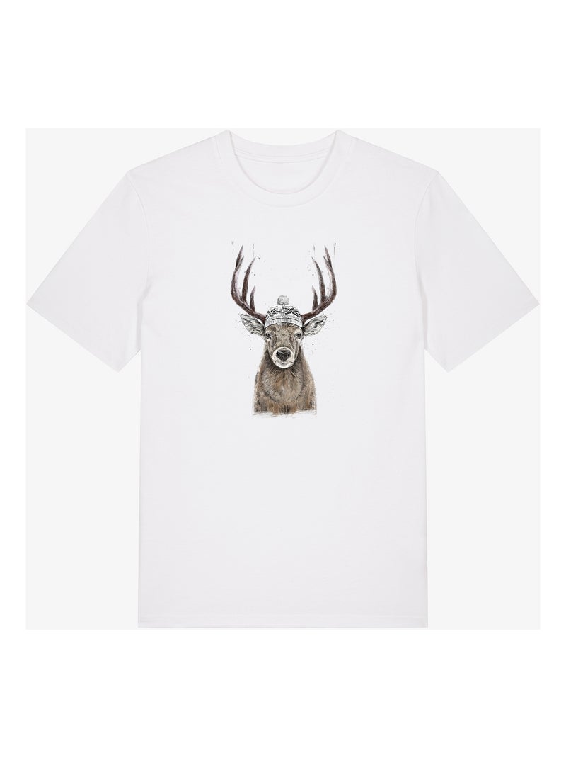 T-shirt Man - LET'S GO OUTSIDE Wit - Kiabi