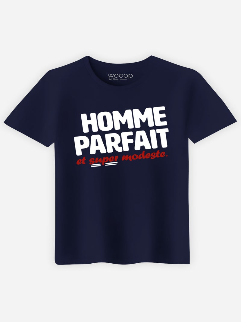 T-shirt Man - Man PARFAIT ET SUPER MODESTE Marineblauw - Kiabi