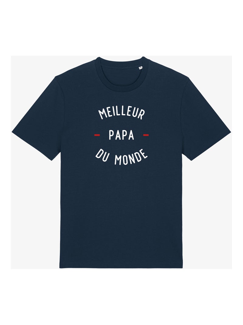 T-shirt Man - MEILLEUR PAPA DU MONDE 2 MPT Marineblauw - Kiabi