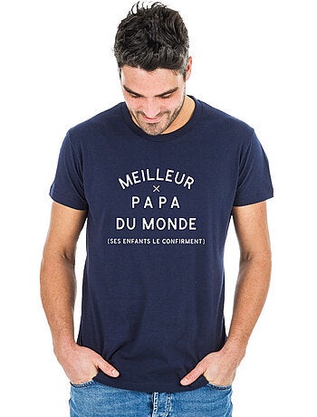 T-shirt Man - MEILLEUR PAPA DU MONDE (SES ENFANTS LE CONFIRMENT) 2 WAF