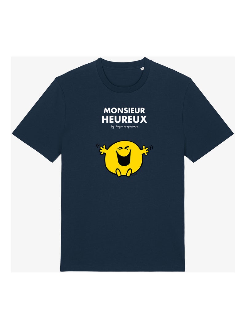 T-shirt Man - MONSIEUR HEUREUX Marineblauw - Kiabi