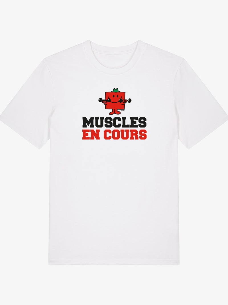 T-shirt Man - MUSCLES EN COURS Wit - Kiabi