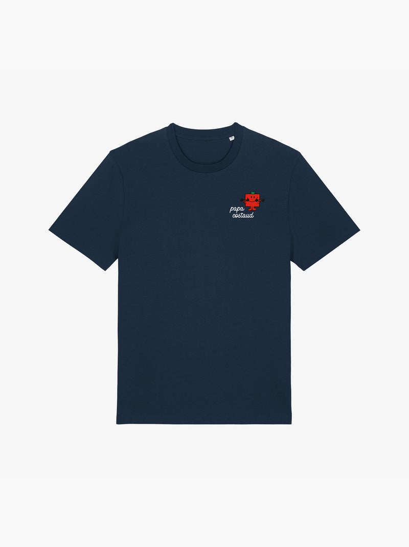 T-shirt Man - PAPA COSTAUD COEUR Marineblauw - Kiabi
