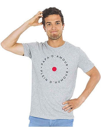 T-shirt Man - PAPA D'AMOUR PLEINS D'HUMOUR