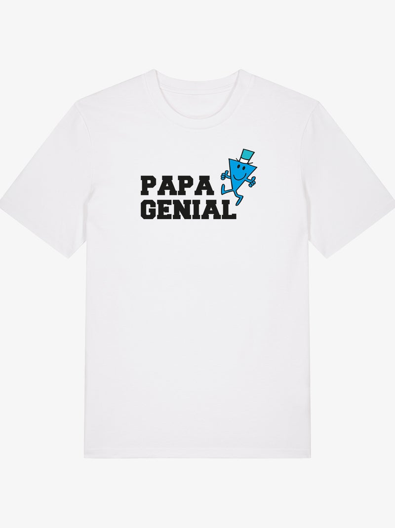 T-shirt Man - PAPA GENIAL Wit - Kiabi
