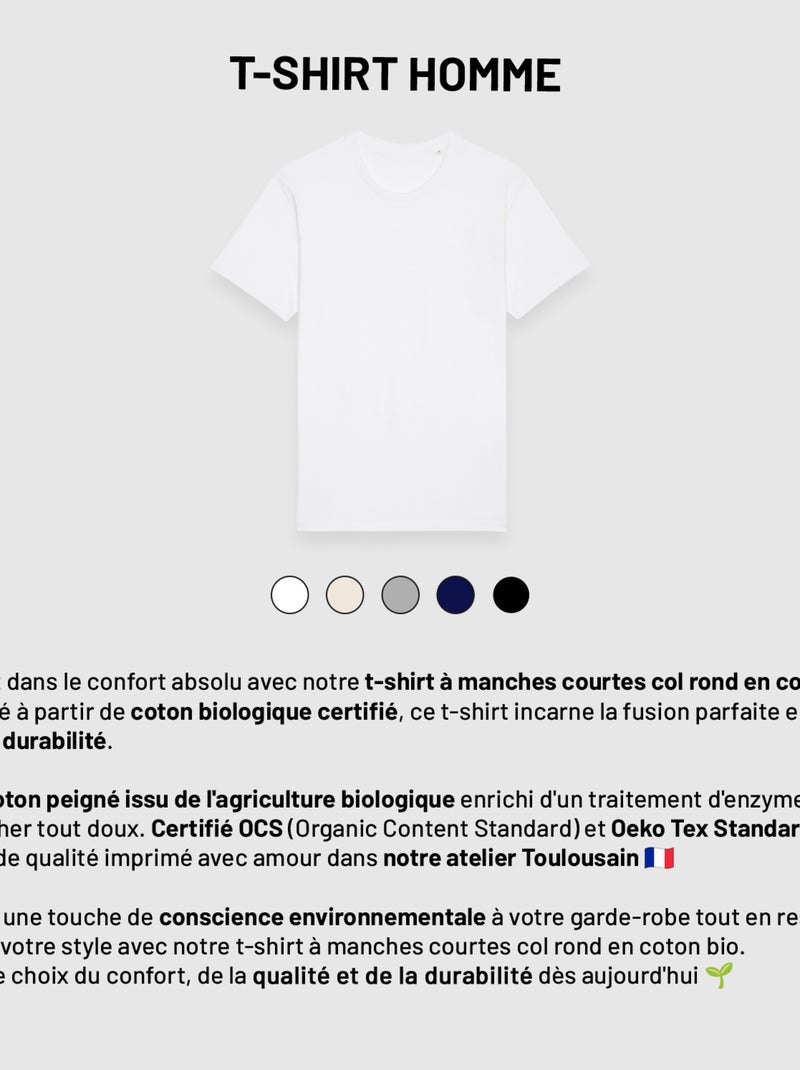 T-shirt Man - PAPA OURS 3 Gemêleerd grijs - Kiabi