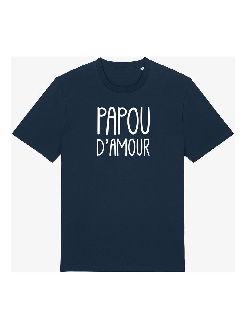T-shirt Man - PAPOU D'AMOUR Marineblauw - Kiabi