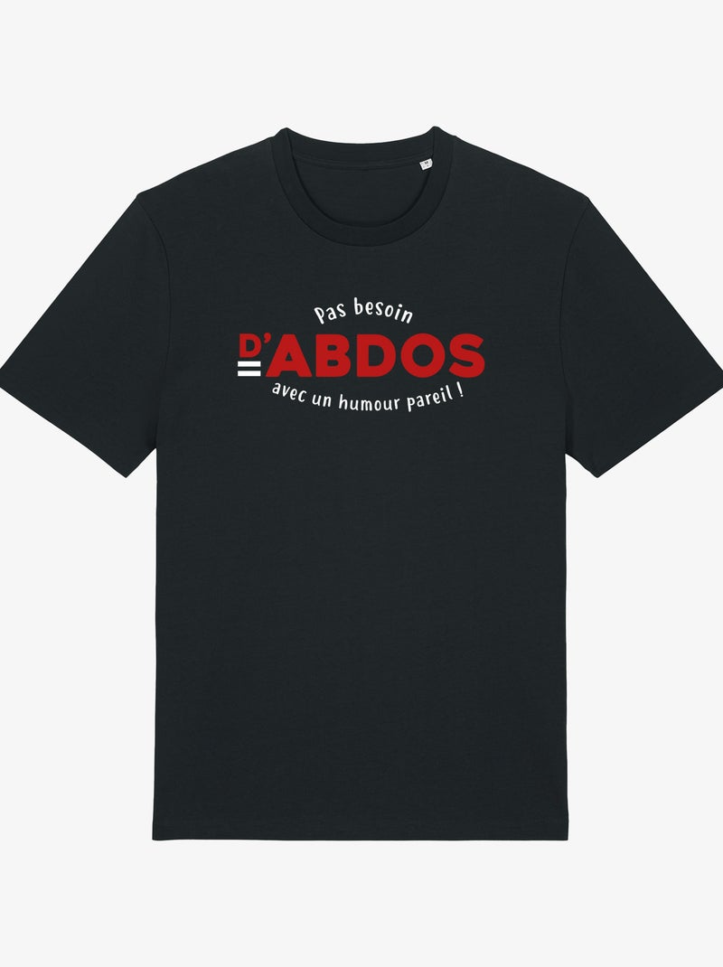 T-shirt Man - PAS BESOIN D'ABDOS Zwart - Kiabi