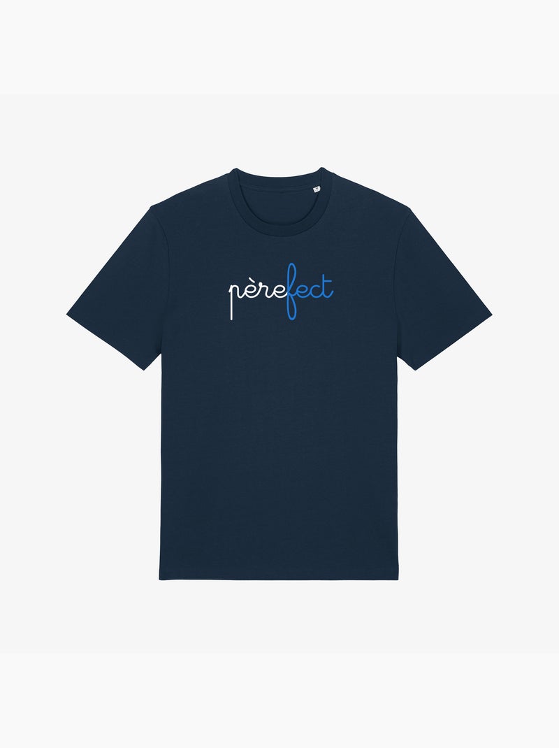 T-shirt Man - PÈRE(FECT) 3 Marineblauw - Kiabi