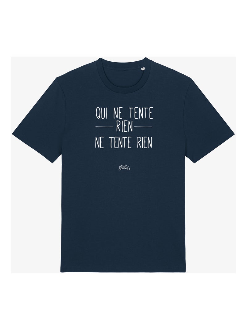 T-shirt Man - QUI NE TENTE RIEN NE TENTE RIEN Marineblauw - Kiabi