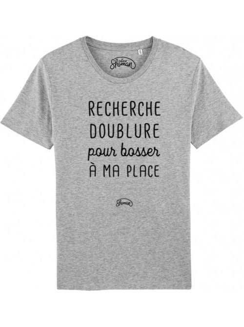 T-shirt Man - RECHERCHE DOUBLURE POUR BOSSER A MA PLACE - Kiabi T-shirt Man - RECHERCHE DOUBLURE POUR BOSSER A MA PLACE - Kiabi