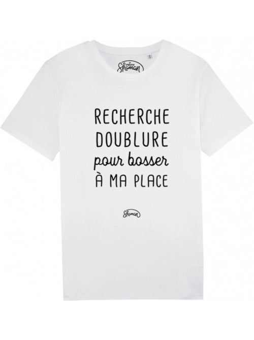 T-shirt Man - RECHERCHE DOUBLURE POUR BOSSER A MA PLACE - Kiabi T-shirt Man - RECHERCHE DOUBLURE POUR BOSSER A MA PLACE - Kiabi