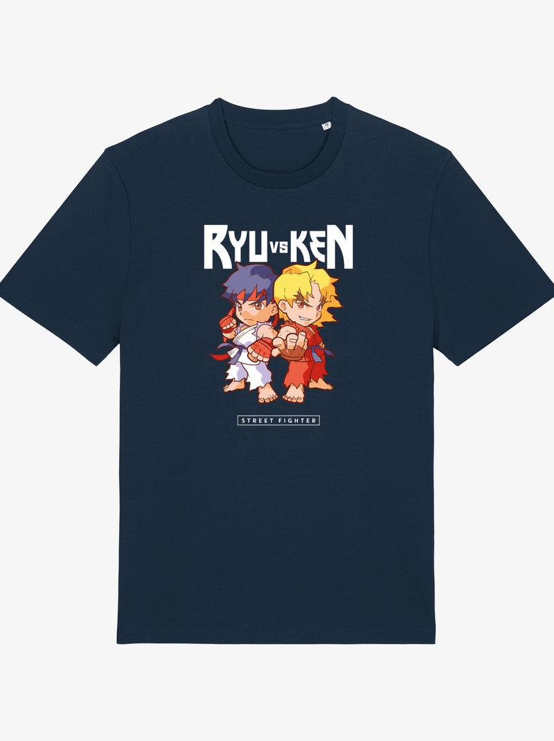 T-shirt Man - RYU VS KEN STREET FIGHTER Marineblauw - Kiabi