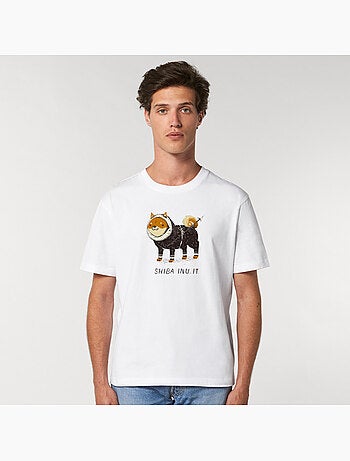 T-shirt man - shiba inuit