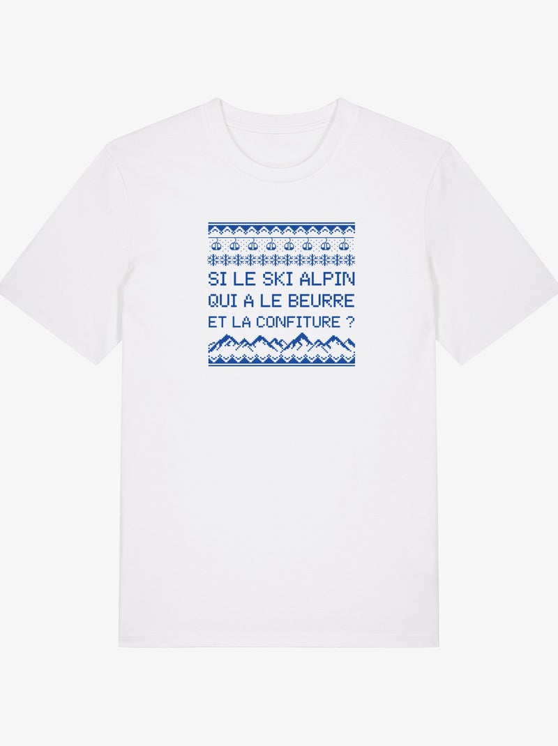 T-shirt Man - SI LE SKI ALPIN Wit - Kiabi