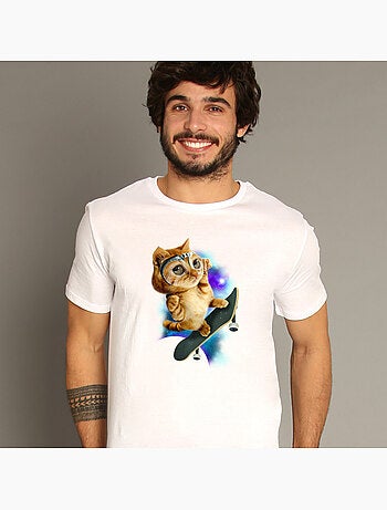 T-shirt Man - SKATEBOARD CAT