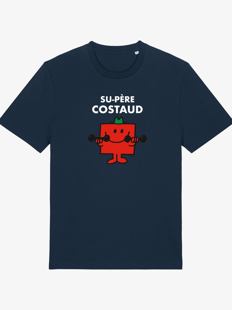 T-shirt Man - SU PERE COSTAUD Marineblauw - Kiabi