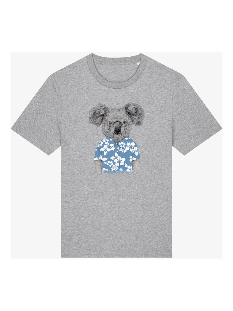 T-shirt Man - SUMMER KOALA BLUE Gemêleerd grijs - Kiabi