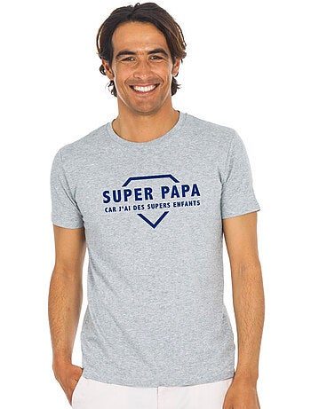 T-shirt Man - SUPER PAPA CAR J'AI DES SUPERS ENFANTS 2 WAF