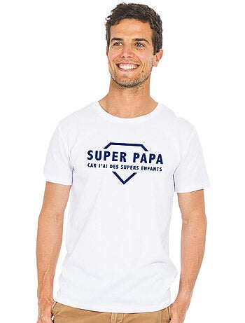 T-shirt Man - SUPER PAPA CAR J'AI DES SUPERS ENFANTS 2 WAF