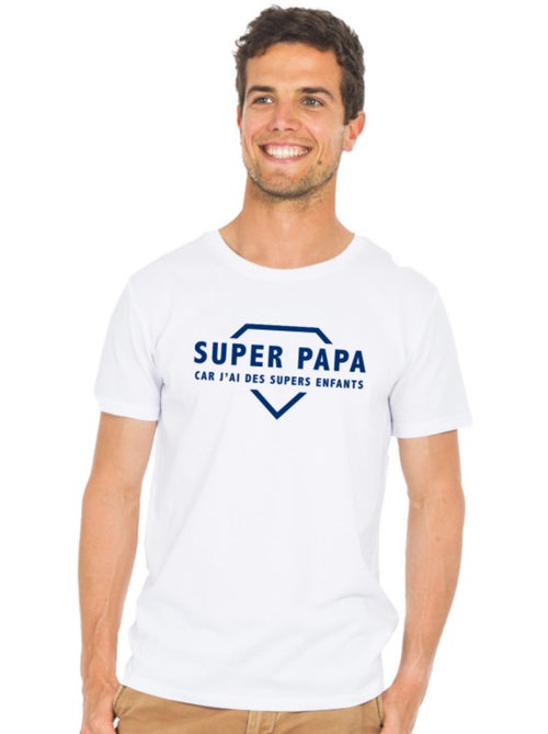 T-shirt Man - SUPER PAPA CAR J'AI DES SUPERS ENFANTS 2 WAF - Kiabi