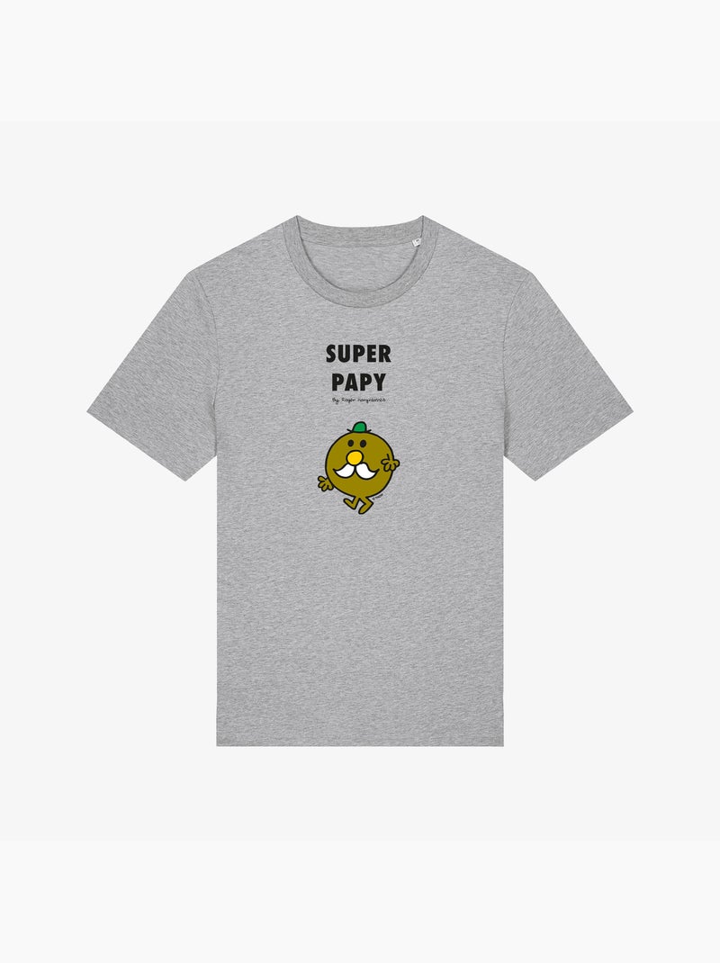 T-shirt Man - SUPER PAPY MRMME Gemêleerd grijs - Kiabi