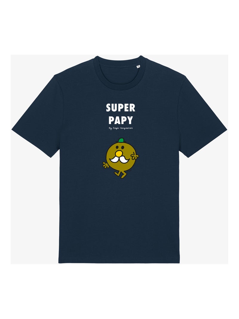 T-shirt Man - SUPER PAPY MRMME Marineblauw - Kiabi
