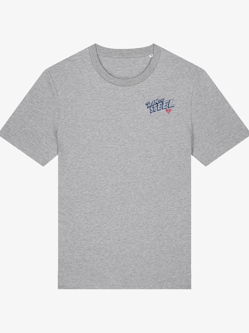 T-shirt Man - SUPERMAN THE MAN OF STEEL CŒUR Gemêleerd grijs - Kiabi